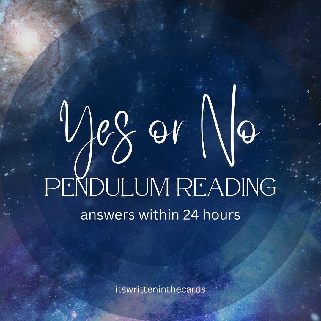 Yes or No Quick Pendulum Answer 24 Hours Etsy