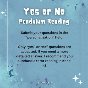 Yes or No Quick Pendulum Answer 24 Hours