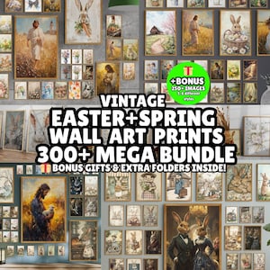 300+ Vintage Easter Spring Printables, Mega Bundle (Digital Download)