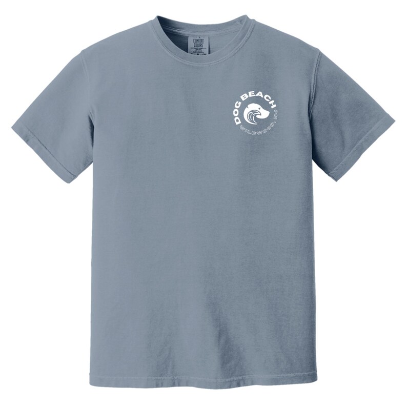 Wildwood Dog Beach Relaxed Weekend T-Shirt Blue Jean