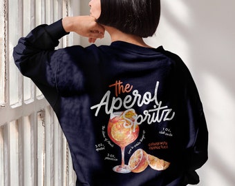 The Aperol Spritz Sweatshirt, Aperitivo Social Club Crewneck Sweatshirt, Aperol, Campari Spritz Cocktail, Bachelorette Party