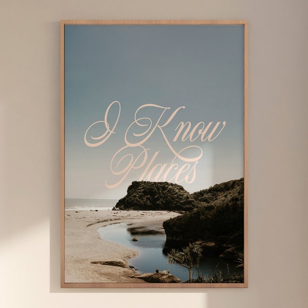 I Know Places 1989 Print, 1989 Songs Prints, 1989, Retro Aesthetic, Girly Wall Art, Preppy Wall Art, Dorm Room Decor, Taylor Gift