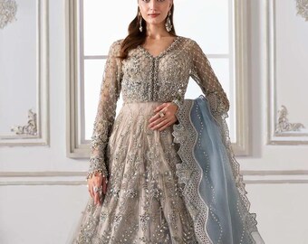 Mariab Embroidered Custom Stitched Maxi Wedding Collection, Party, Wear original Suit, Pakistani Indian Women Dress