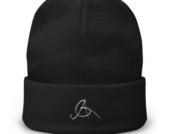 Bestickte Beanie warme Mütze atmungsaktive Mütze unisex Beanie