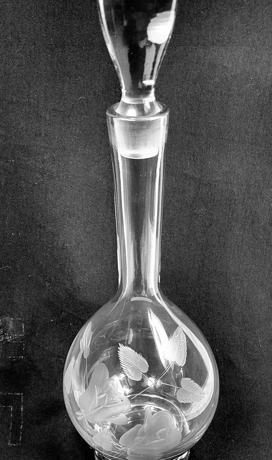 Vintage Handcrafted Crystal Decanter Etsy