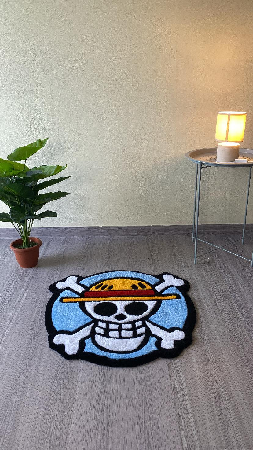 One Piece Quilted Rug | Handmade Anime-inspired Carpet | Soft