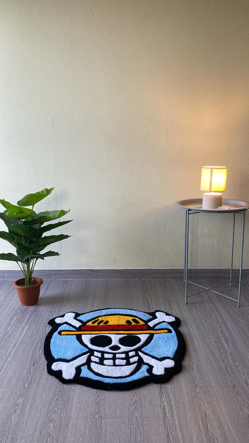 ONE PIECE Rug ドン!! ラグ マット One Piece 1000 Logs Cover Area Rug, Monkey D Luffy , Anime Carpet