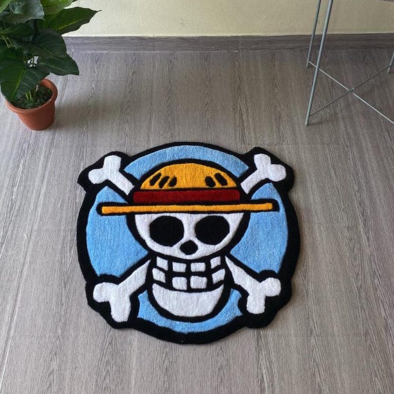 One Piece Quilted Rug | Handmade Anime-inspired Carpet | Soft