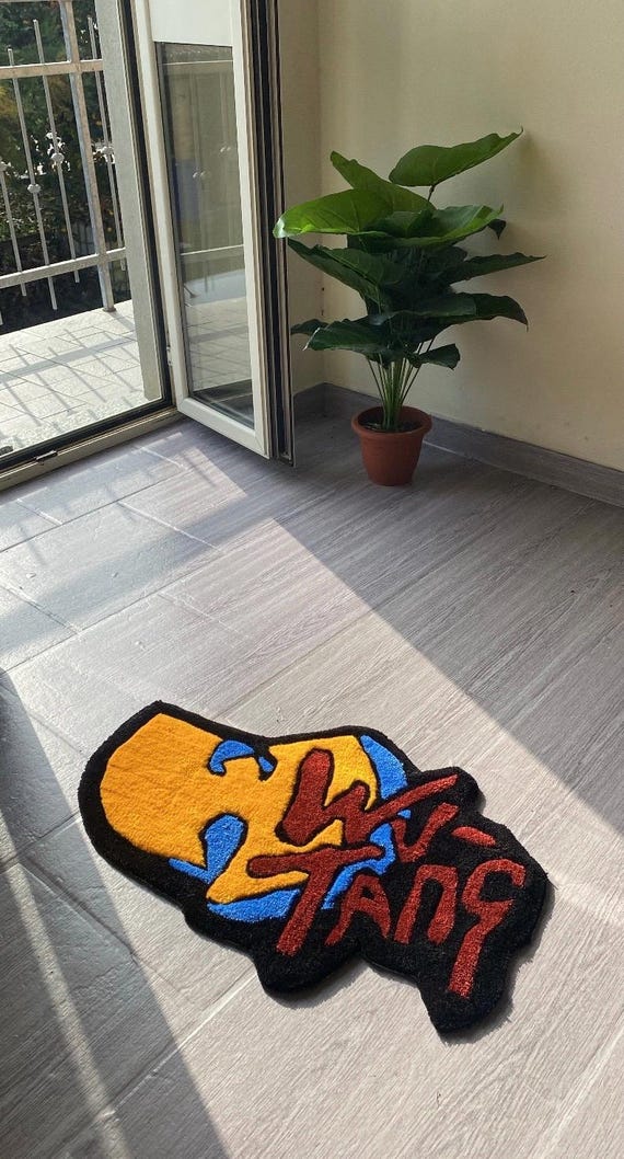 Custom Tufted Rug With Logo, Wu Tang Handmade Soft Tufted