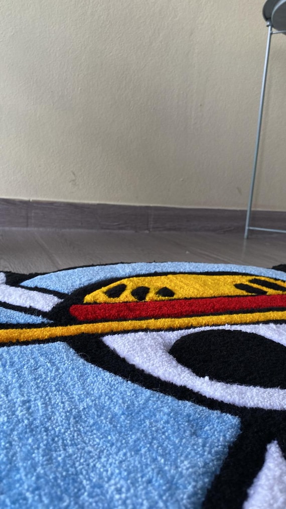 One Piece Quilted Rug | Handmade Anime-inspired Carpet | Soft