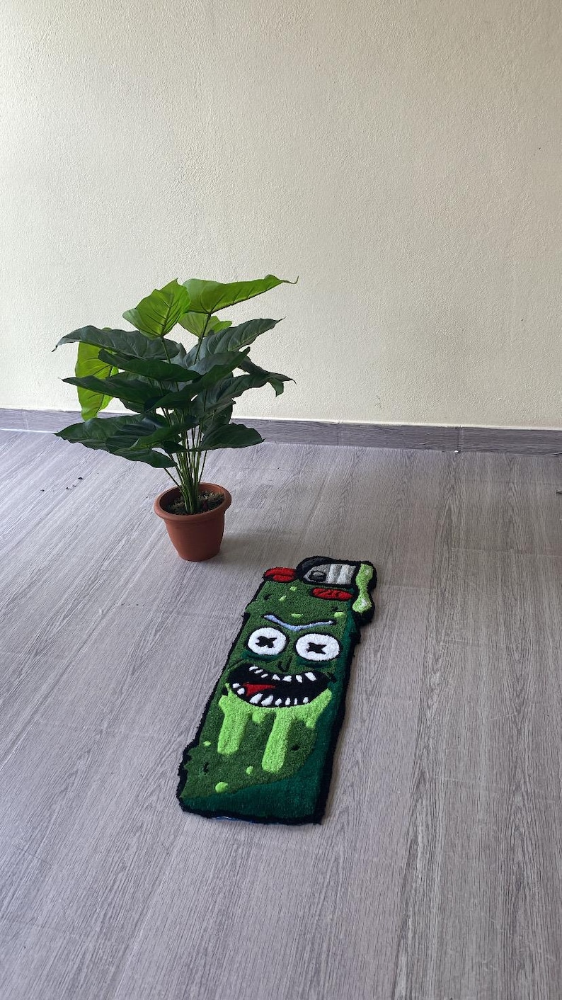 Rick and Morty Tufted Rug | Handmade Cartoon Carpet for Bedroom, Living ...