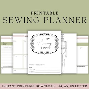 Naaiplanner - afdrukbare pdf naaiprojectplanner - naaipatroonorganisator - naaidagboek - naai-tracker en dagboek - projectplanner