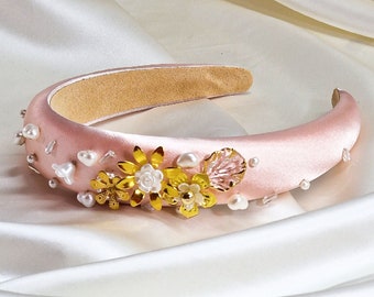 Handmade Headband - The Regal Collection - Padded Headband - Embroidered Headband - Hair Accessories - Hairband - Embellished - Bridal