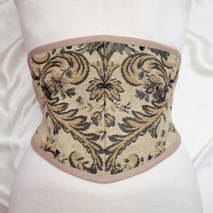 Underbust Corset - Handmade Corset - Corset Belt - Waist Corset - Cottagecore Corset - Floral Corset - Waist Cincher - Vintage Accessories