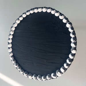 12” Custom Black Fake Cake Art, 12 inch Wall Decor, Dummy Cake