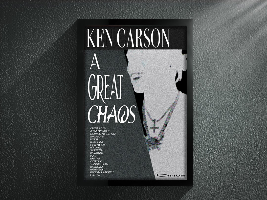 Ken Carson A Great Chaos Album Poster Premium Minimalist Album Poster