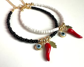 Bling Jewelry Unisex Italiaanse peper hoorn bescherming tand