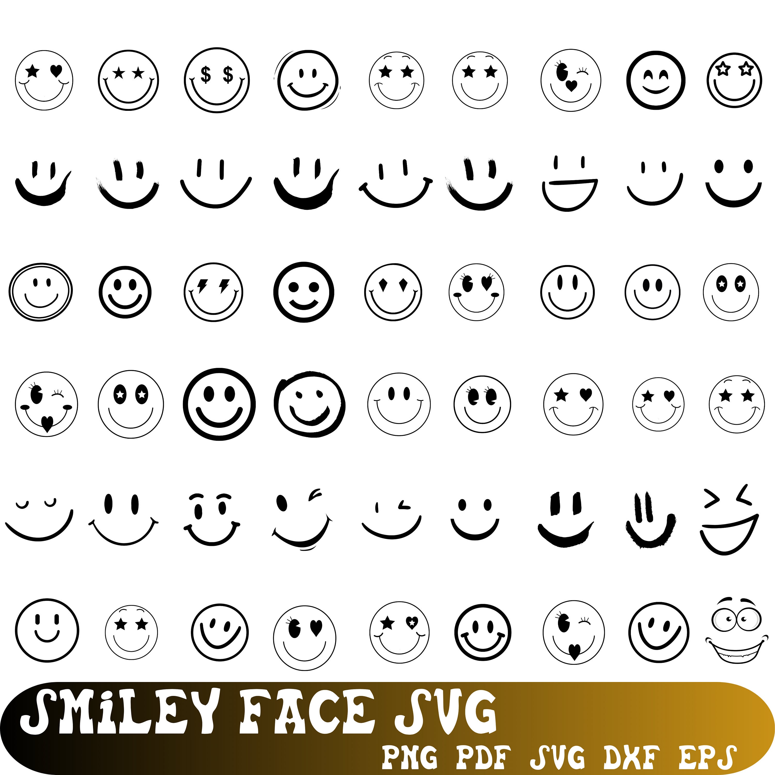 Smiley Face SVG, Smiley Svg, Smiley Face Cricut, Happy Face SVG, Smile