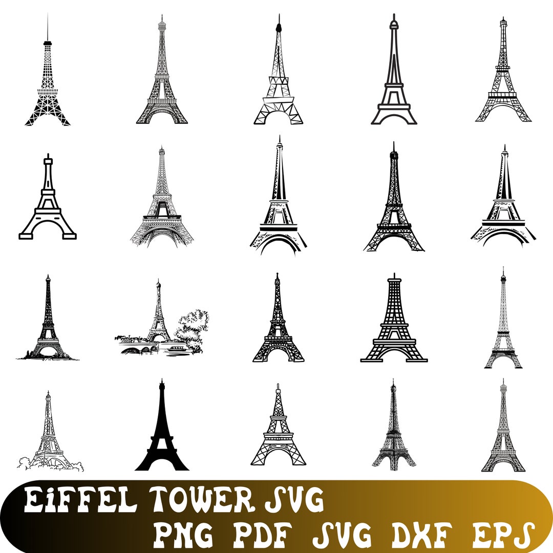 Eiffel Tower SVG, Paris SVG, Landmark SVG, Travel Svg, Eiffel Tower