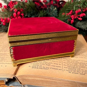 Schmid Red Velvet Musical Jewelry Box