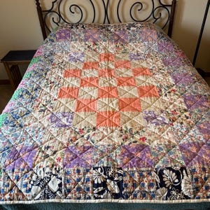 Vintage Feedsack Quilt Patchwork Quilt