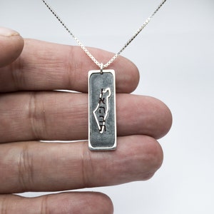 Collier de plaque d'identité d'Israël, carte de plaque d'identité, collier pendentif en argent sterling