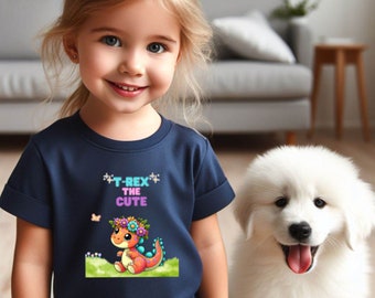 Toddler shirt,  TRex the Cute Shirt, unisex kids clothes, kids casual wear