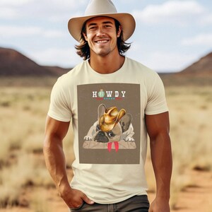 Western French Bulldog T-Shirt: Cowboy Frenchie Lover Gift