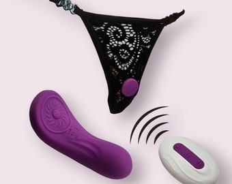 Vibrator with Magnet and Remote Control for Underwear. Rechargeable - Clitoris and Vaginal Lip Stimulation