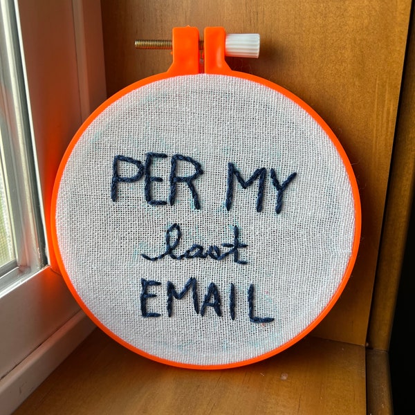 Per My Last Email / as per my last email / gmail email / personalized gift per / onboarding email / email icon / -embroidery / freehand art