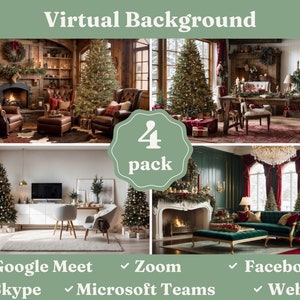 CHRISTMAS BUNDLE - Virtual Backgrounds | HD Quality | Personalize Your Video Calls with Stylish Backdrops | Easy to Use Remote Work Solution