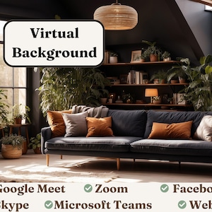 Virtual Background - Moody Sunny Den | HD Quality | Personalize Your Video Calls with Stylish Backdrops |Easy to Use Remote Work Solution