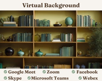 Virtual Background Stylish Warm Room HD Quality Personalize Your Video ...