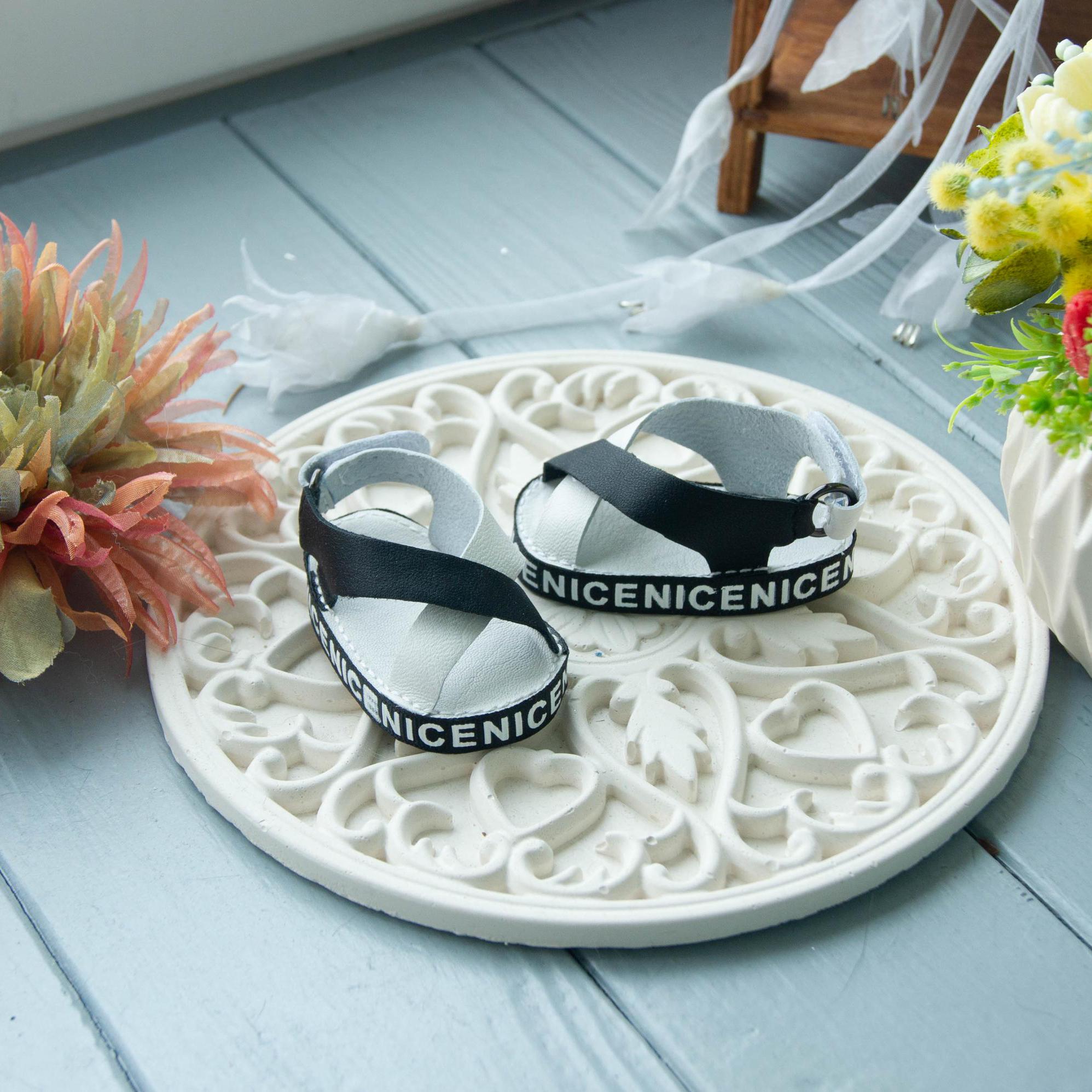 Black and White Super Fashionable Sandals for 18 Inch Doll - Etsy Singapore