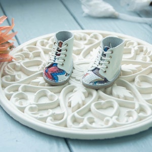 Botas con cordones para muñeca RRFF de 37 cm (14,5 pulgadas).