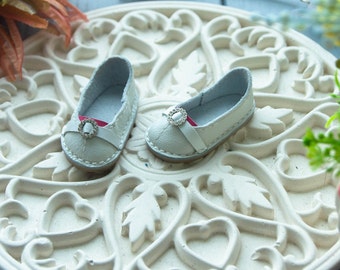White ballet shoes with an elegant buckle for 14.5" (37cm) RRFF doll