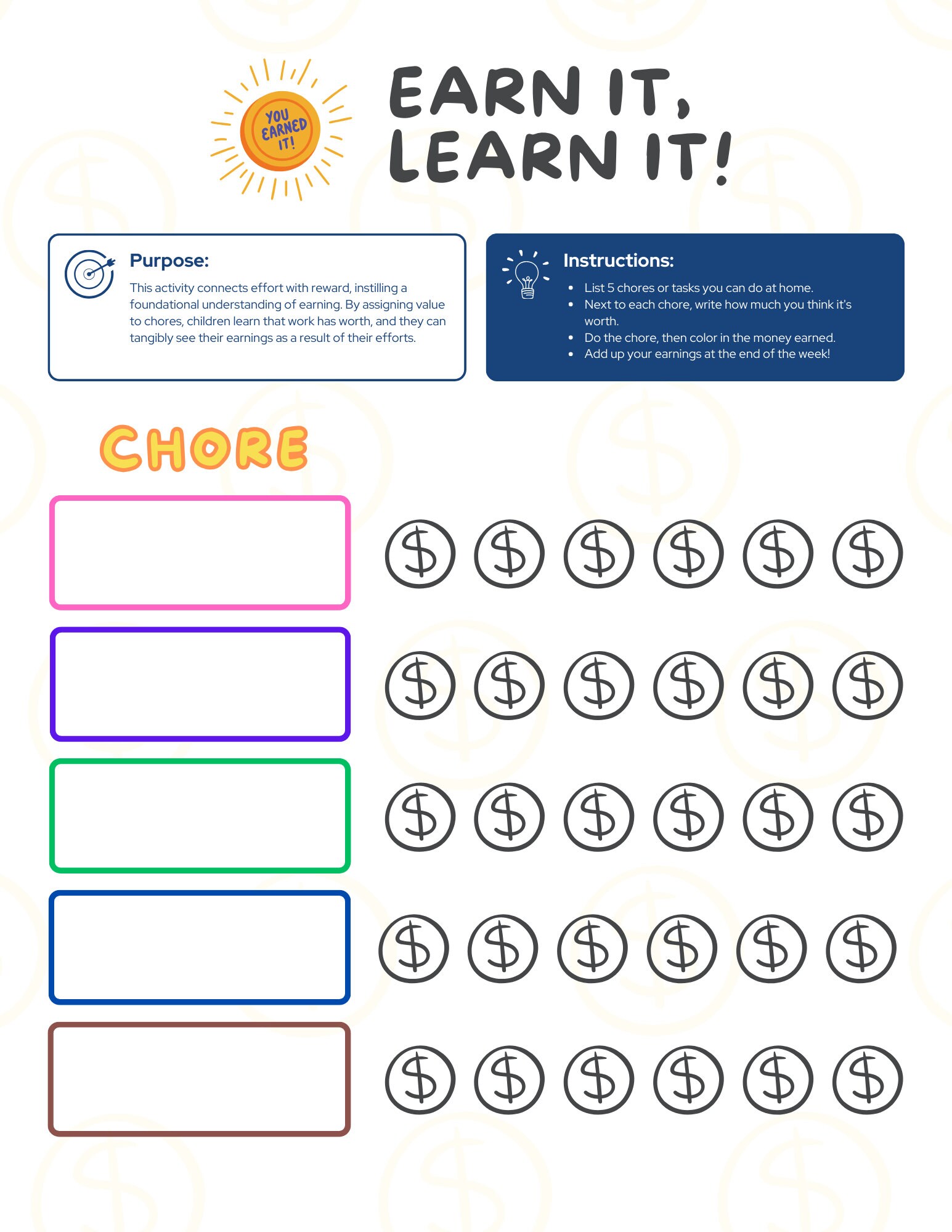 Printable Money Management Activity Pack for Young Savers! - Etsy