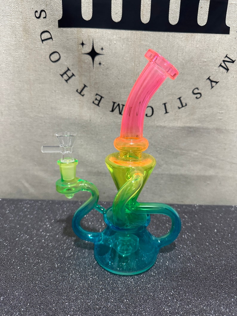 Rainbow Preimum 8 Frosted Glass Pipe/standing Pipe Etsy