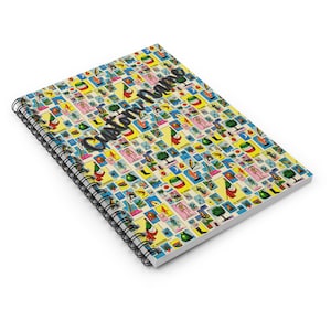 Mexican bingo game Spiral Notebook - Ruled Line,gift for teen, mexican,vintage mexican, birthday gift,gift for him,gift for her,journal,note