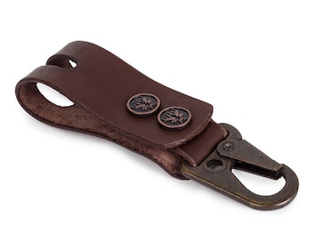 Leather Belt Hook with Snaps, Rifle Hook, Outdoor Hook, Adventure Hook, Camping Gift, Leather Accessories, Christmas Gift