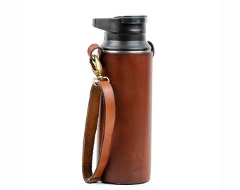 Leather Case for Travel Mug, Camping Thermos Cover, Camping Accessory, Outdoor Wear, Gift for Her, Gift for Him,Birthday Gift,Christmas Gift
