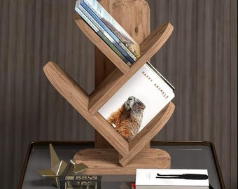 3-Shelf Desktop Bookcase, Mini Table Bookshelf, Workspace Organizer, for Home and Office