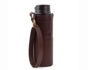Leather Case for Travel Mug, Camping Thermos Cover, Camping Accessory, Outdoor Wear, Gift for Her, Gift for Him,Birthday Gift,Christmas Gift