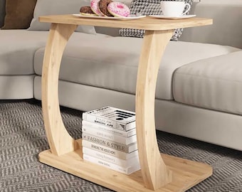 C-shaped Multipurpose Table, Coffee and Side Table, Breakfast Tray, Laptop Desk, Sofa Side Table, Workstation, Home Decor, Family Gift