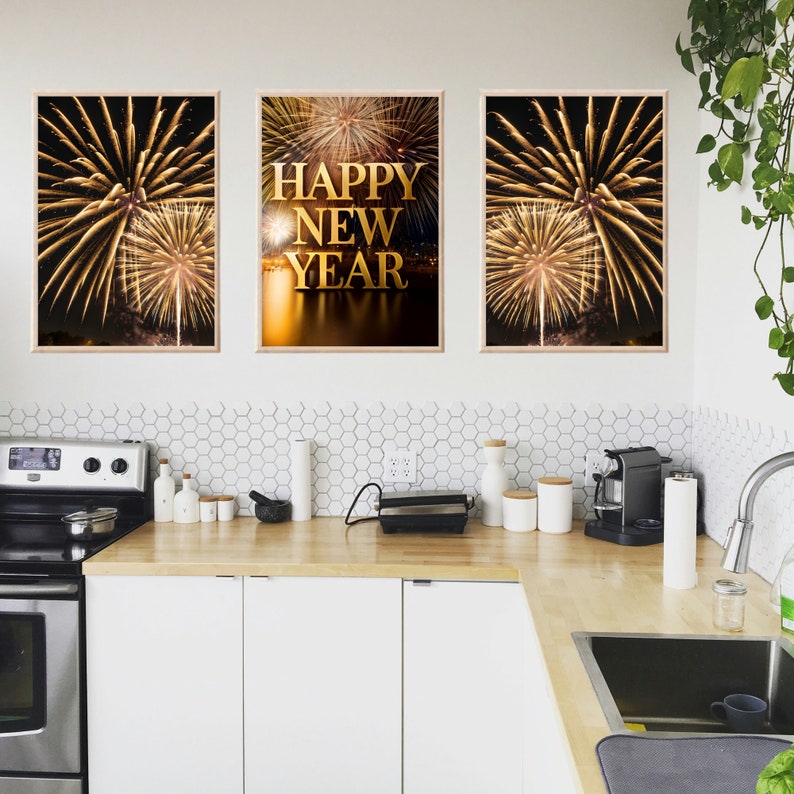 Printable New Years Eve Decorations Gallery Set of 6 Prints NYE Decor ...