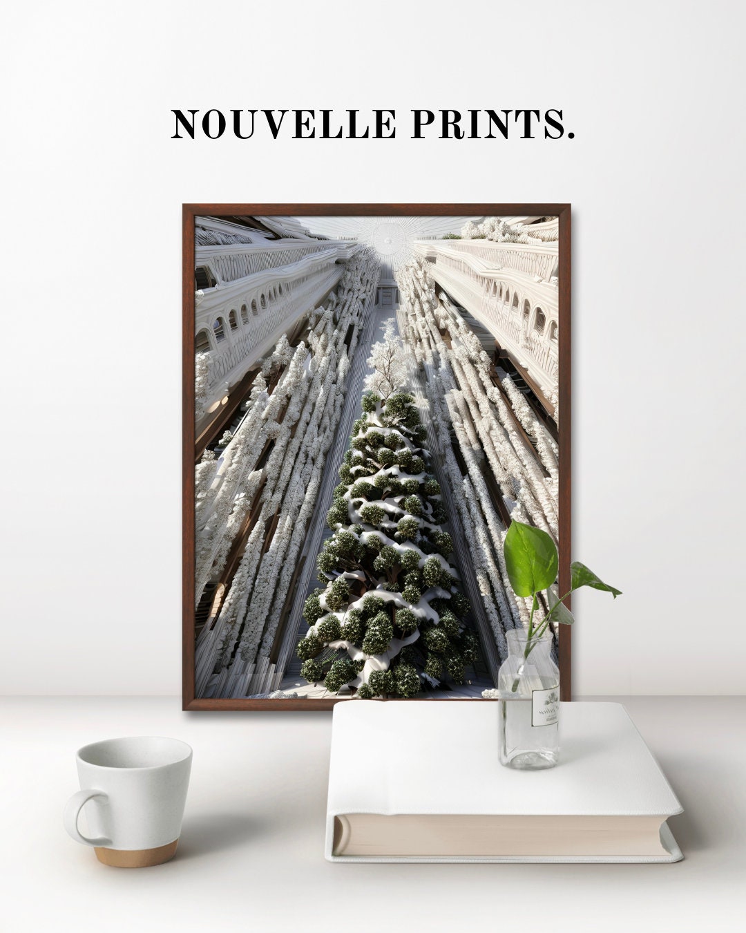 Optical Illusion Art Printable Christmas Tree Winter Etsy