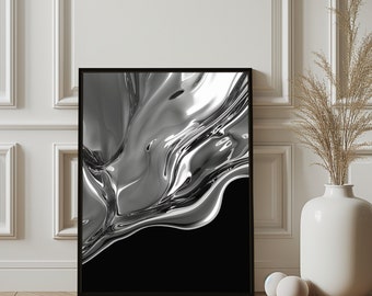 DIN A3 poster in chromatic look to print, abstract wall art, instant download, printable art, digital download print