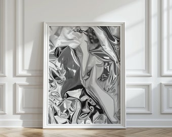 A3 Poster Print, Metallic, Design Poster, Printable Art, Digital Download Print, Abstract Wall Art, Instant Download