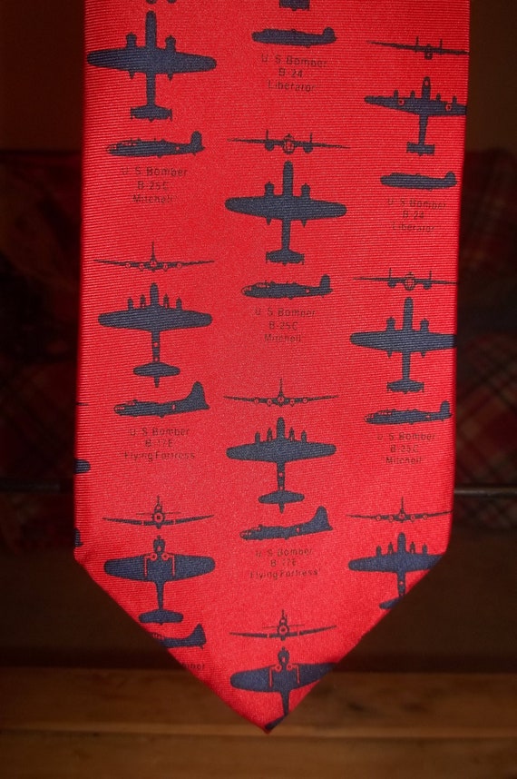 Vintage Y2K Josh Bach Men's Silk Necktie Tie Red … - image 5