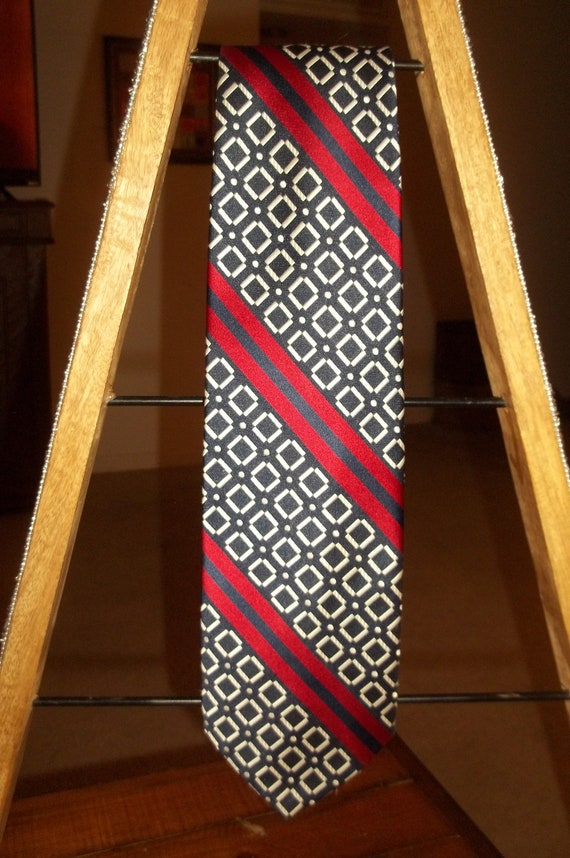 Vintage Men's Polyester Super Funky Tie WIDE 55x4… - image 3